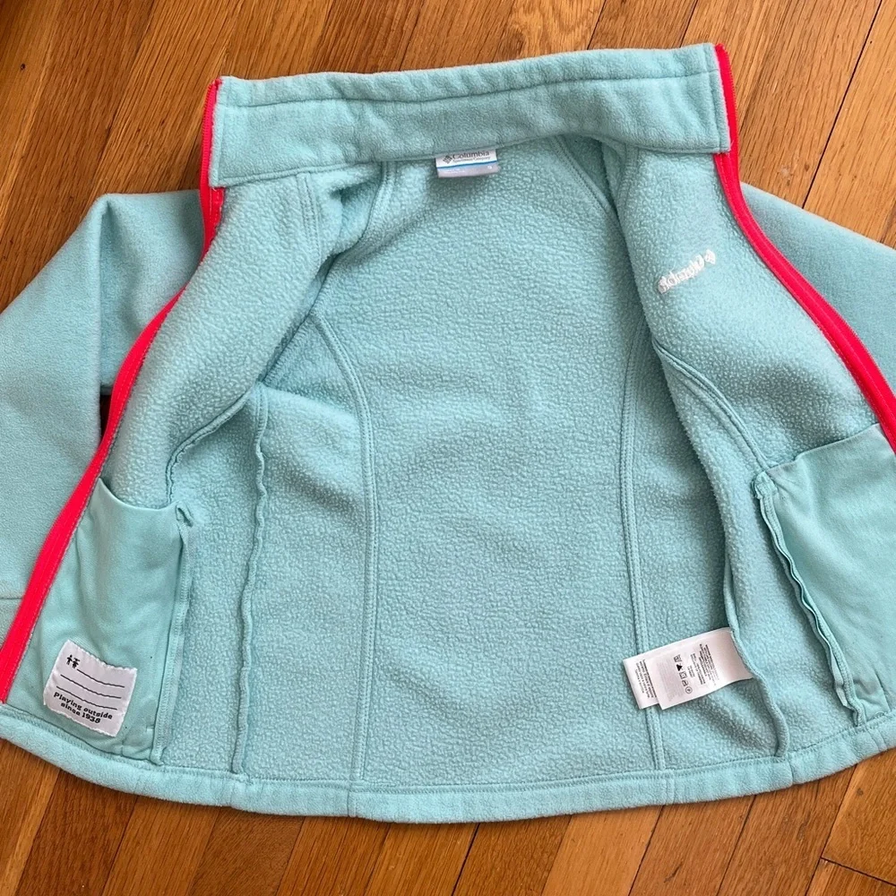 Girls S / 8 Columbia Benton Springs Fleece Jacket Contrast Full Zip